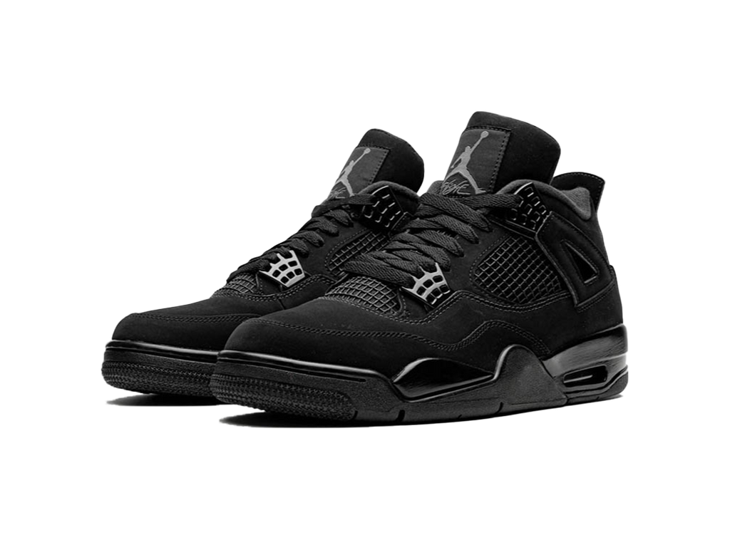 Detailní pohled na Nike Air Jordan 4 Retro Black Cat 2025